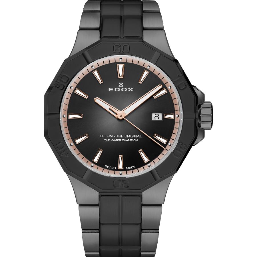 Hodinky Edox Delfin Date 53021-37gnm-ndr
